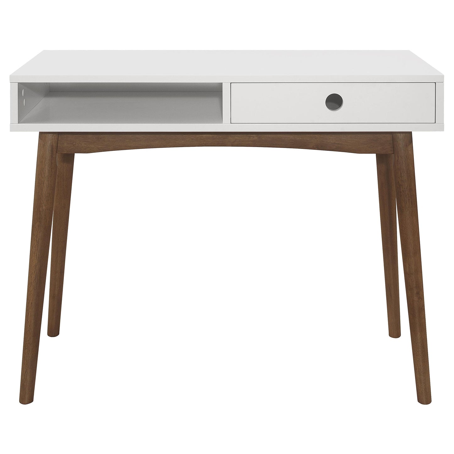  Coaster Furniture Bradenton 801931 39-inch 1-Drawer Wood Writing Desk - White IMAGE 2