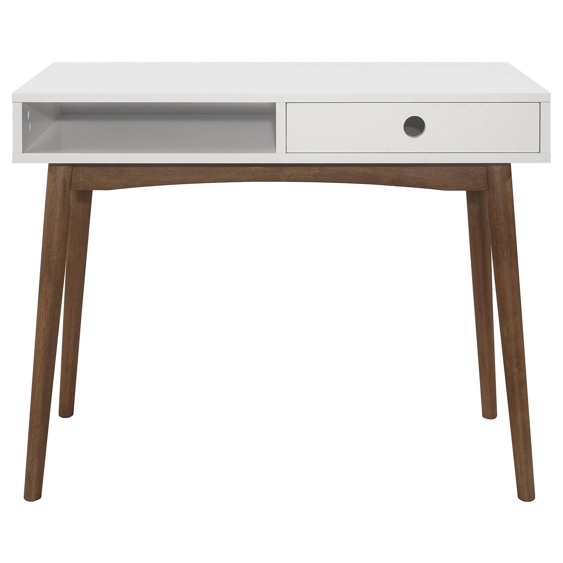  Coaster Furniture Bradenton 801931 39-inch 1-Drawer Wood Writing Desk - White IMAGE 2