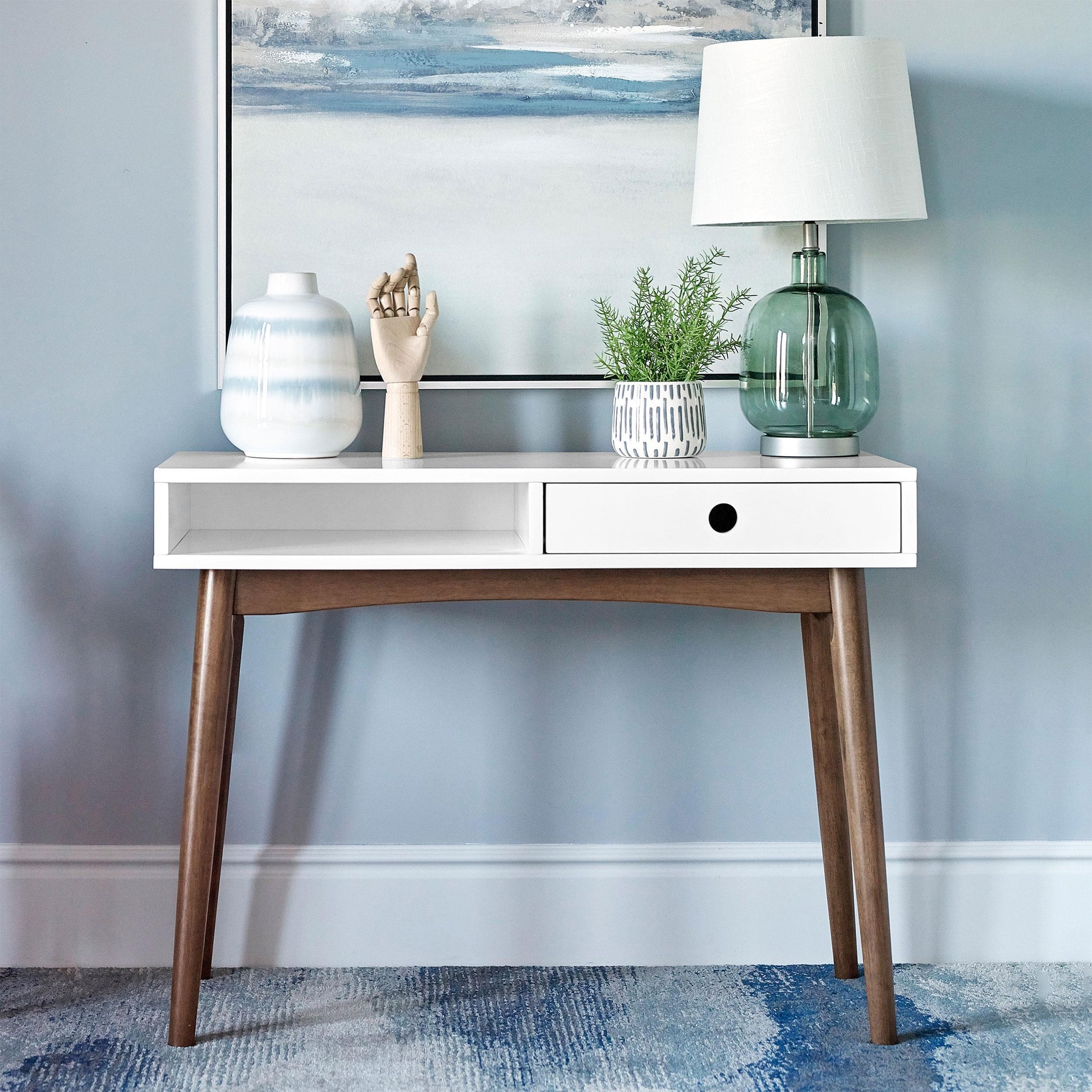  Coaster Furniture Bradenton 801931 39-inch 1-Drawer Wood Writing Desk - White IMAGE 6