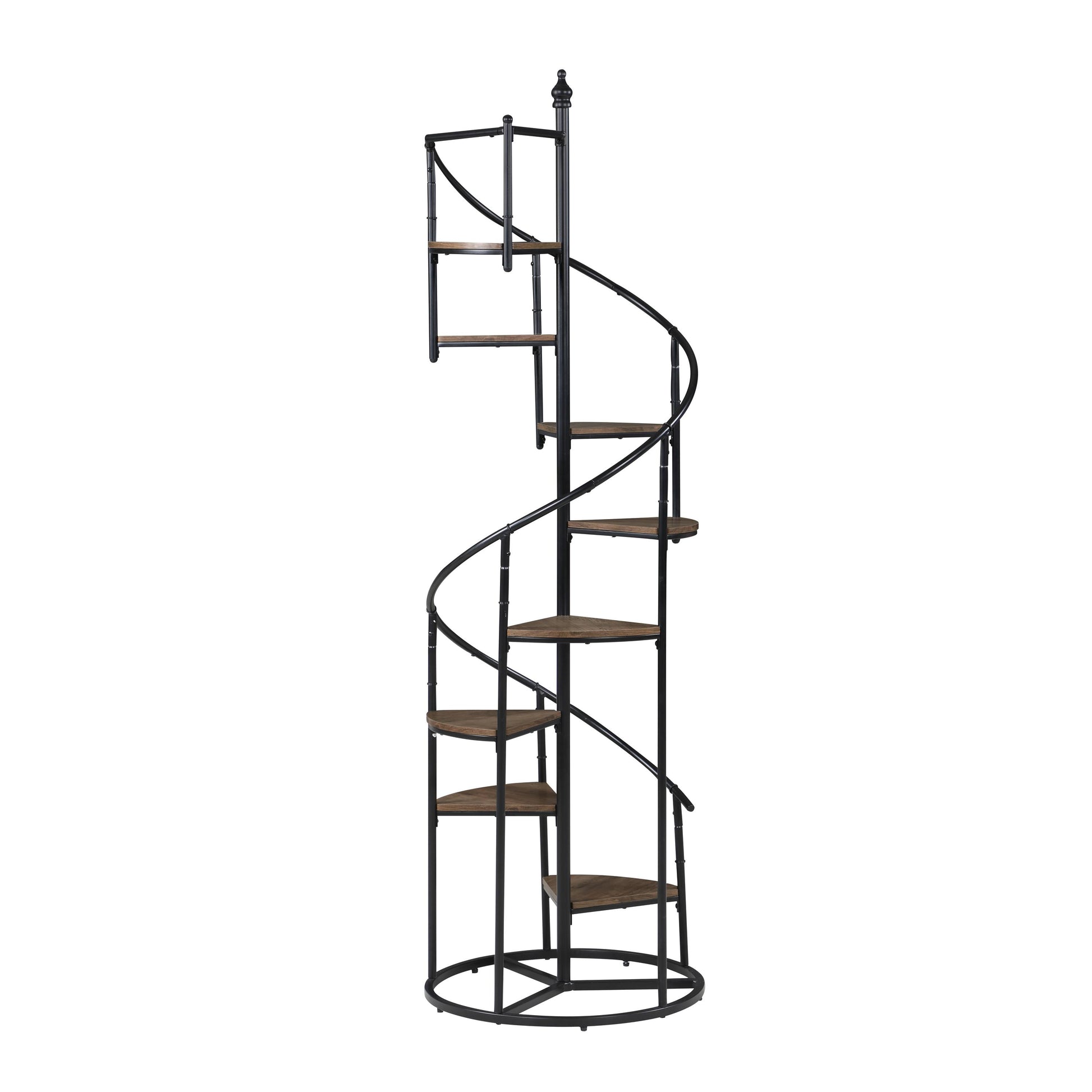 Coaster Furniture Roseglen 805675 69-inch 8-shelf Staircase Bookshelf - Rustic Brown IMAGE 3