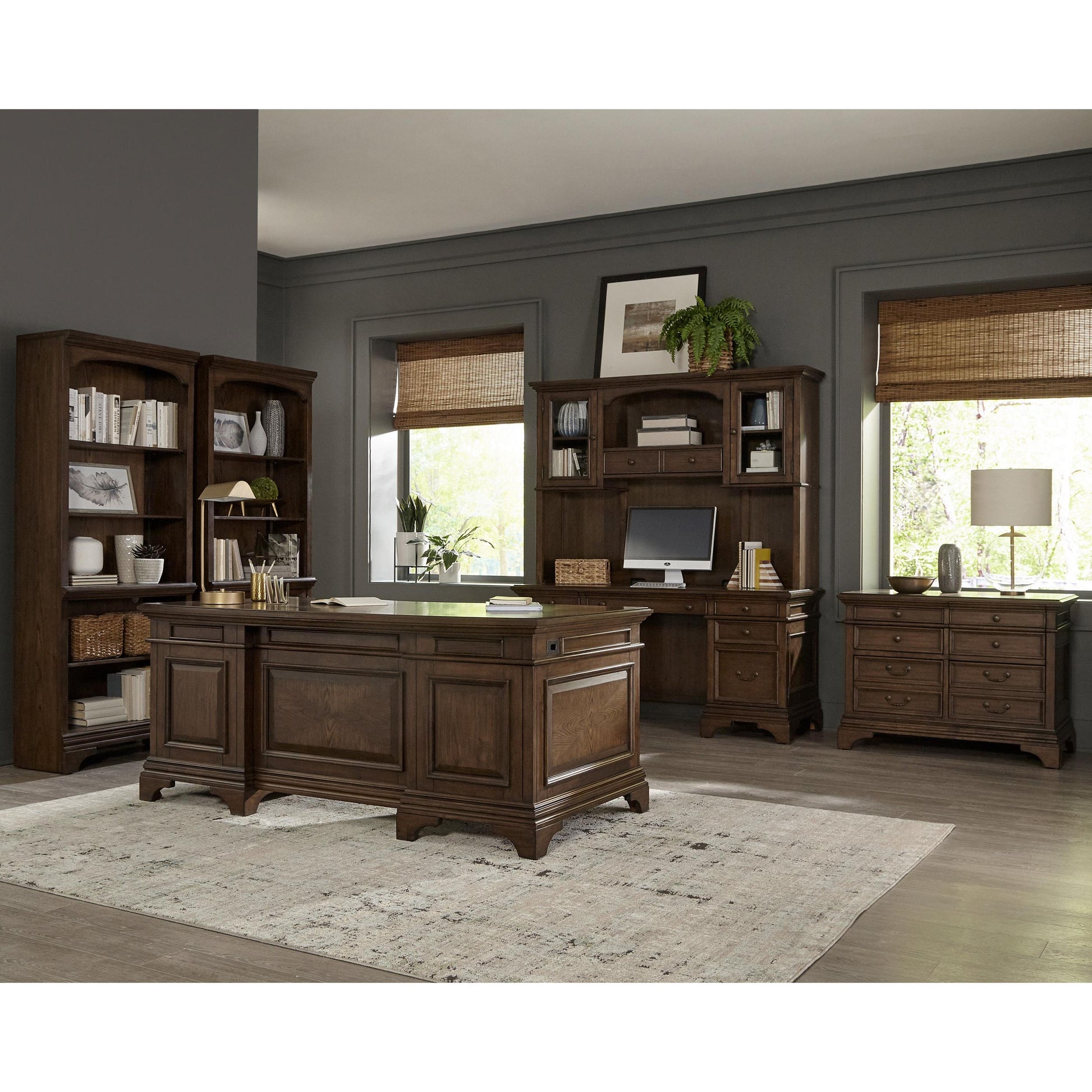  Coaster Furniture Hartshill 881286 78-inch 3-shelf Cabinet Bookcase - Burnished Oak IMAGE 10