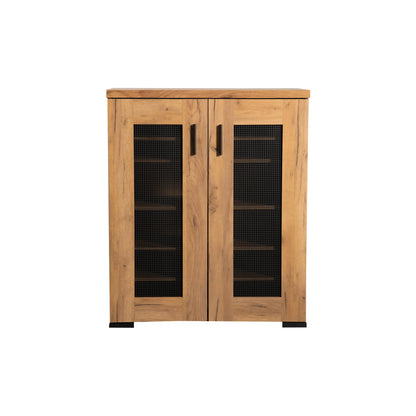 Coaster Furniture Bristol 951107 6-shelf Engineered Wood Shoe Cabinet - Golden Oak IMAGE 1