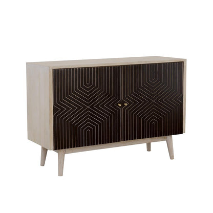  Coaster Furniture Ixora 953430 2-door Wood Accent Cabinet - White Washed and Black IMAGE 1