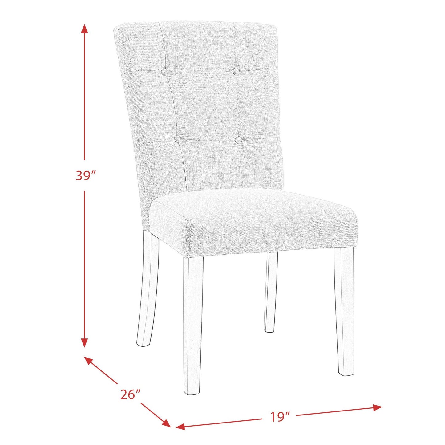  Elements International Lexi CLX100TFSC Upholstered Chair IMAGE 13