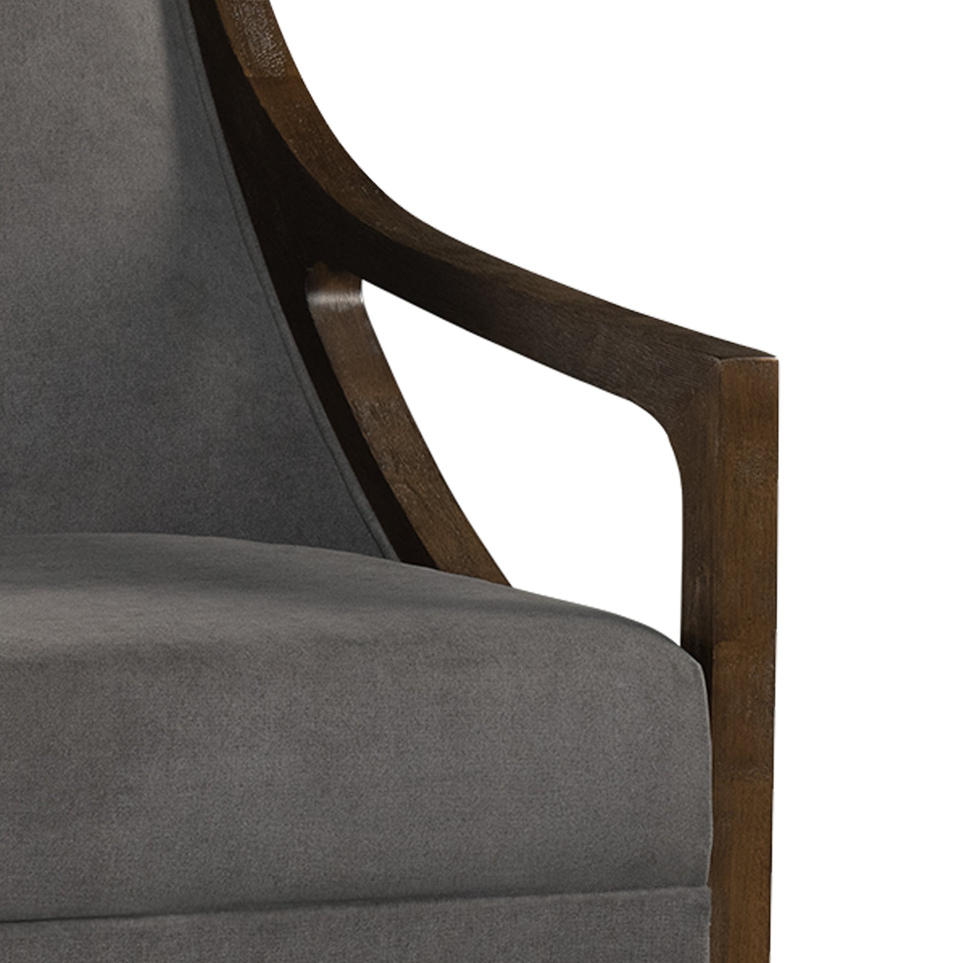  Elements International Hopkins UHK526101E Accent Chair - Charcoal/Espresso IMAGE 7
