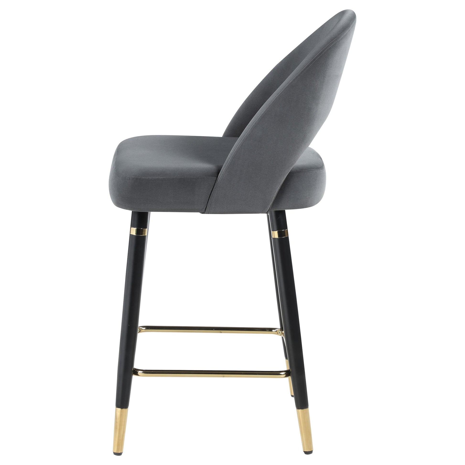 Coaster Furniture Lindsey 192549 Velvet Upholstered Counter Chair - Grey IMAGE 4