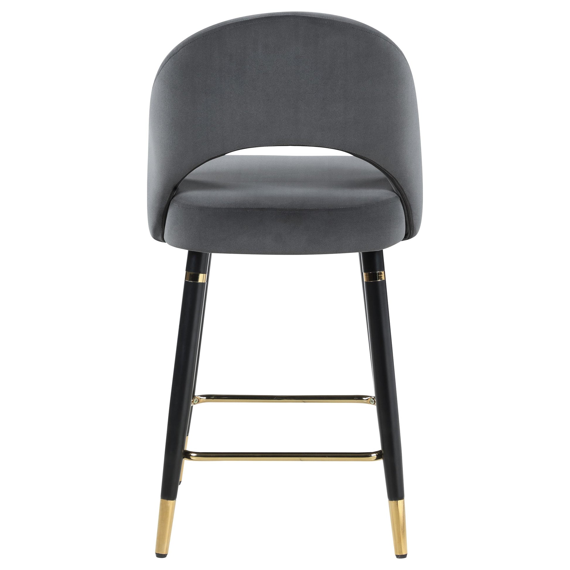 Coaster Furniture Lindsey 192549 Velvet Upholstered Counter Chair - Grey IMAGE 6