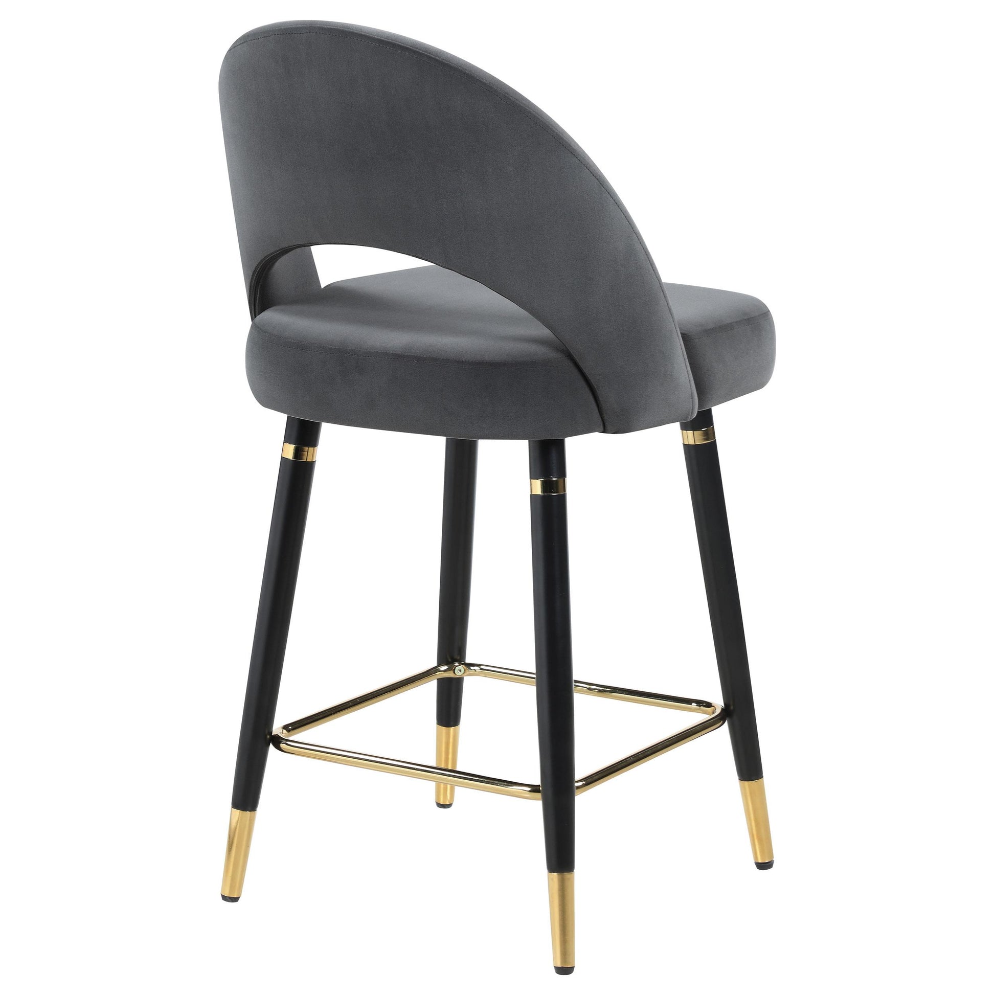 Coaster Furniture Lindsey 192549 Velvet Upholstered Counter Chair - Grey IMAGE 7