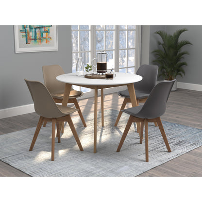 Coaster Furniture Breckenridge 192790 Round 40-inch Round Dining Table - Matte White IMAGE 4