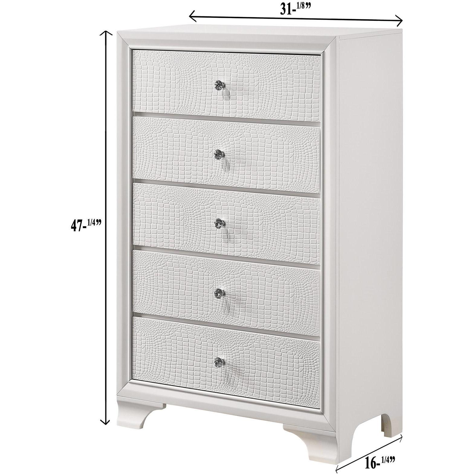 Crown Mark Lyssa B4310-4 Chest - Frost IMAGE 3