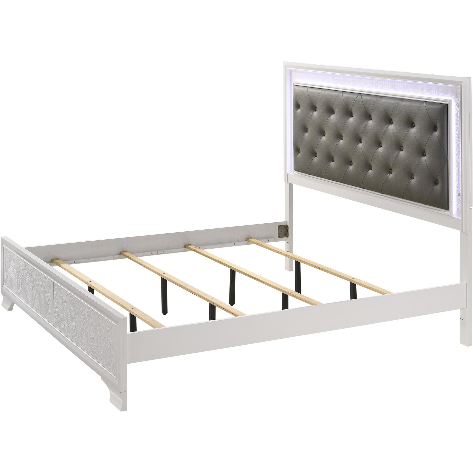 Crown Mark Lyssa B4310-K King Bed with LED - Frost IMAGE 2