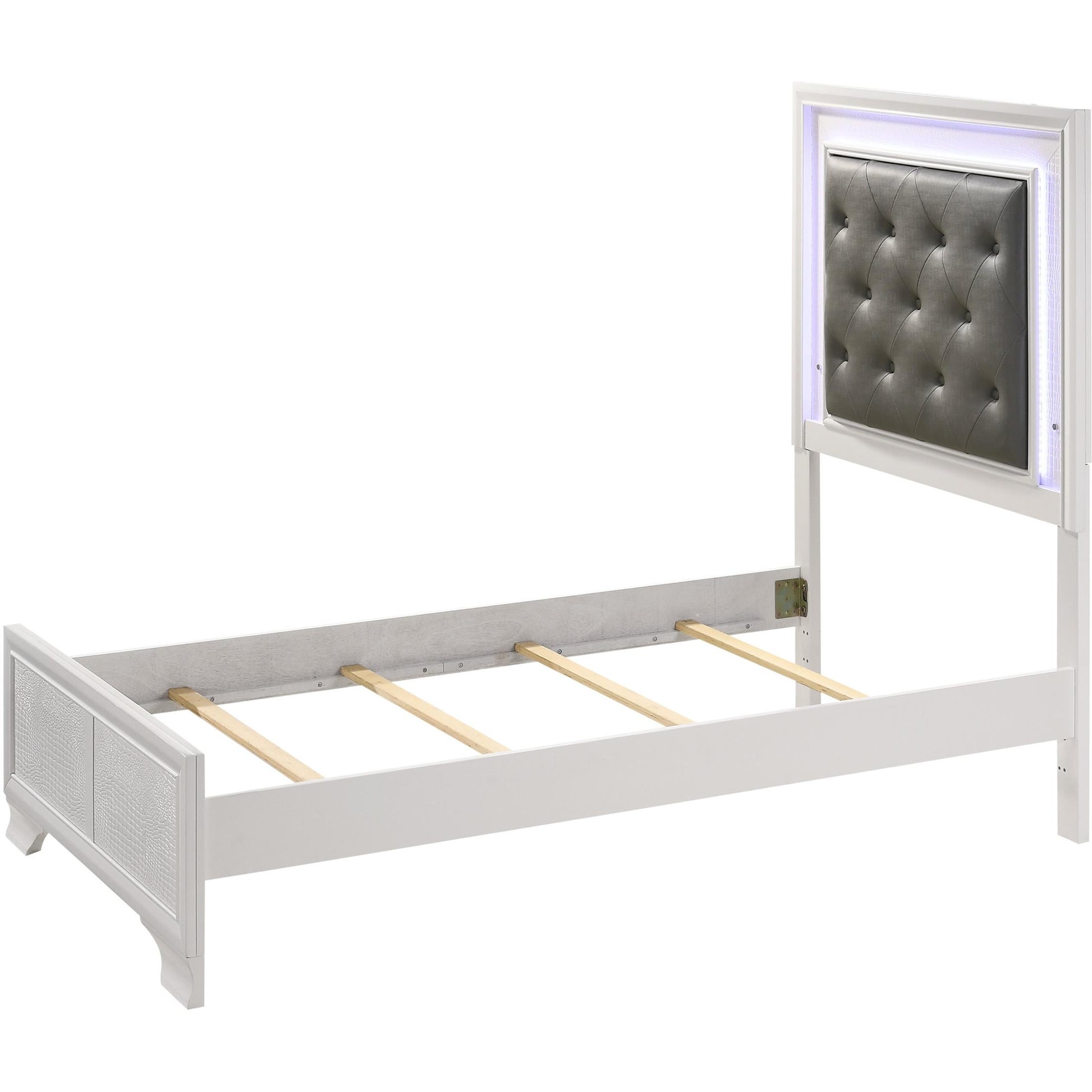 Crown Mark Lyssa B4310-T Twin Bed with LED - Frost IMAGE 2