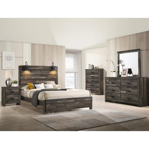 Crown Mark Carter B6800-Q-BED Queen Panel Bed in One Box IMAGE 2