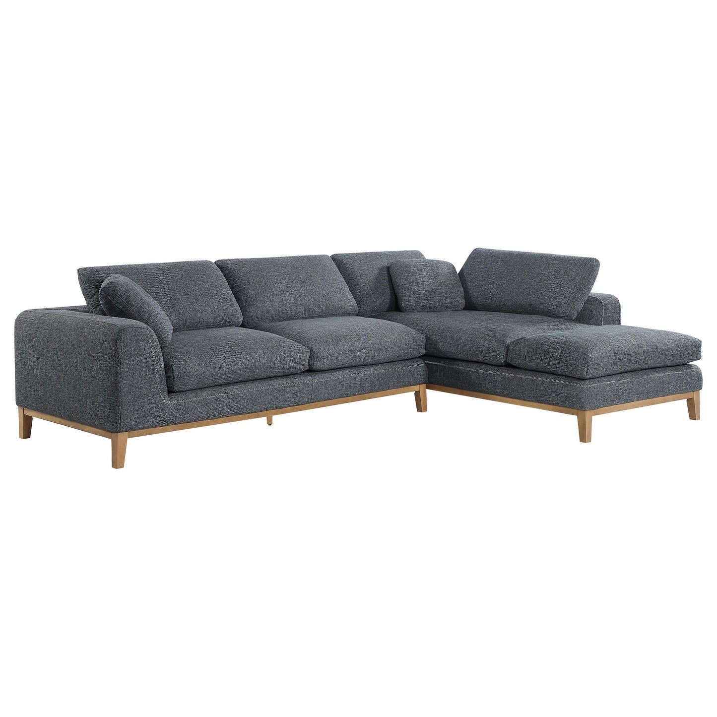Coaster Furniture Persia 508857 Upholstered Track Arm Sectional Sofa - Grey IMAGE 1