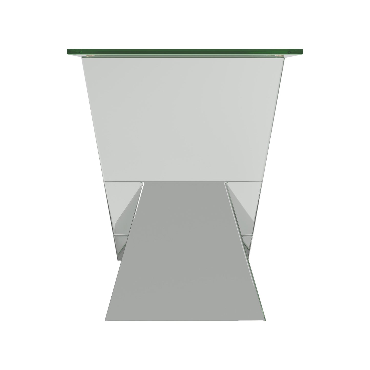  Coaster Furniture Taffeta 723447 Glass Top Mirrored Acrylic End Table - Silver IMAGE 3