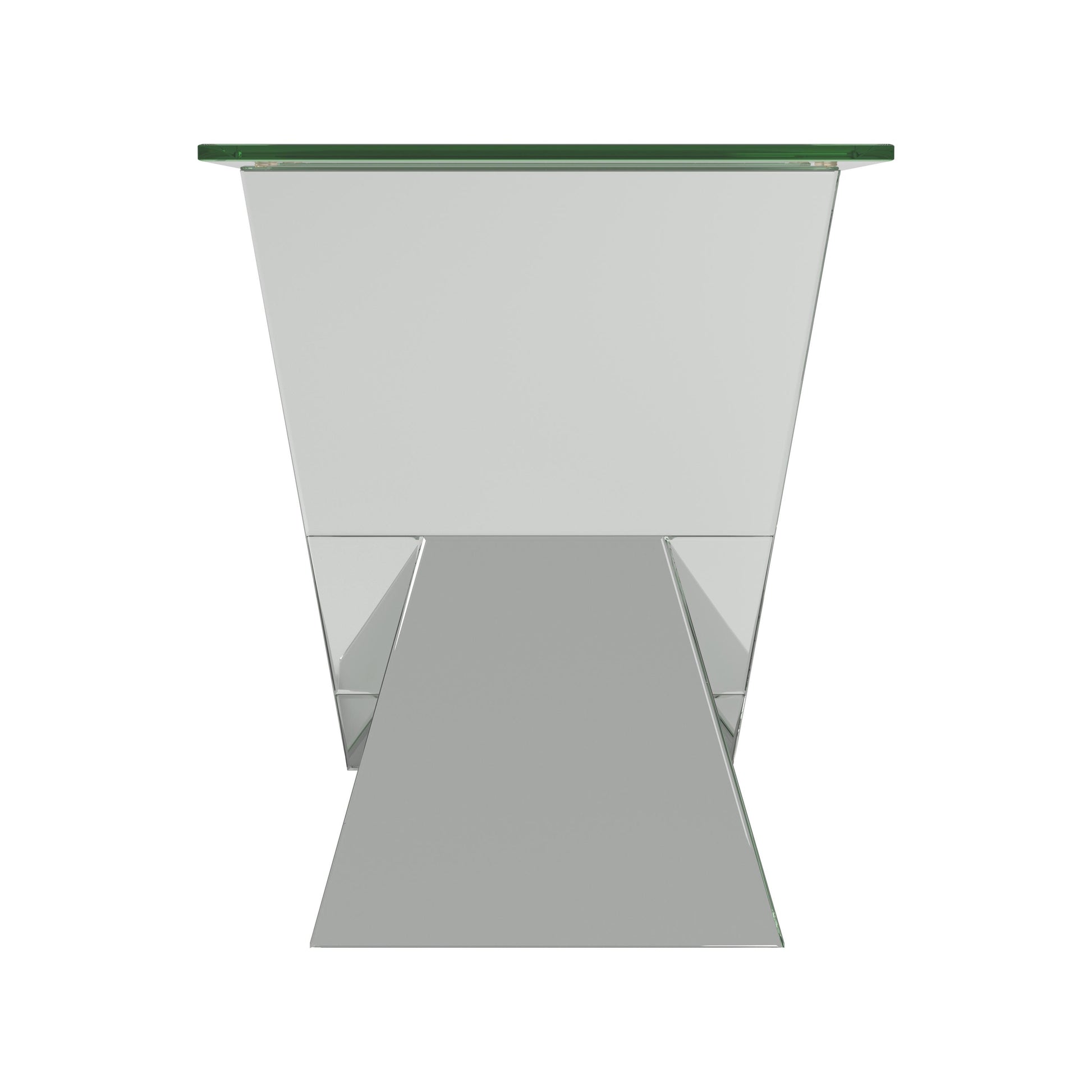  Coaster Furniture Taffeta 723447 Glass Top Mirrored Acrylic End Table - Silver IMAGE 3