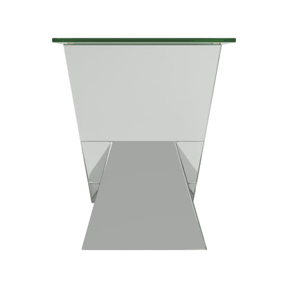  Coaster Furniture Taffeta 723447 Glass Top Mirrored Acrylic End Table - Silver IMAGE 3