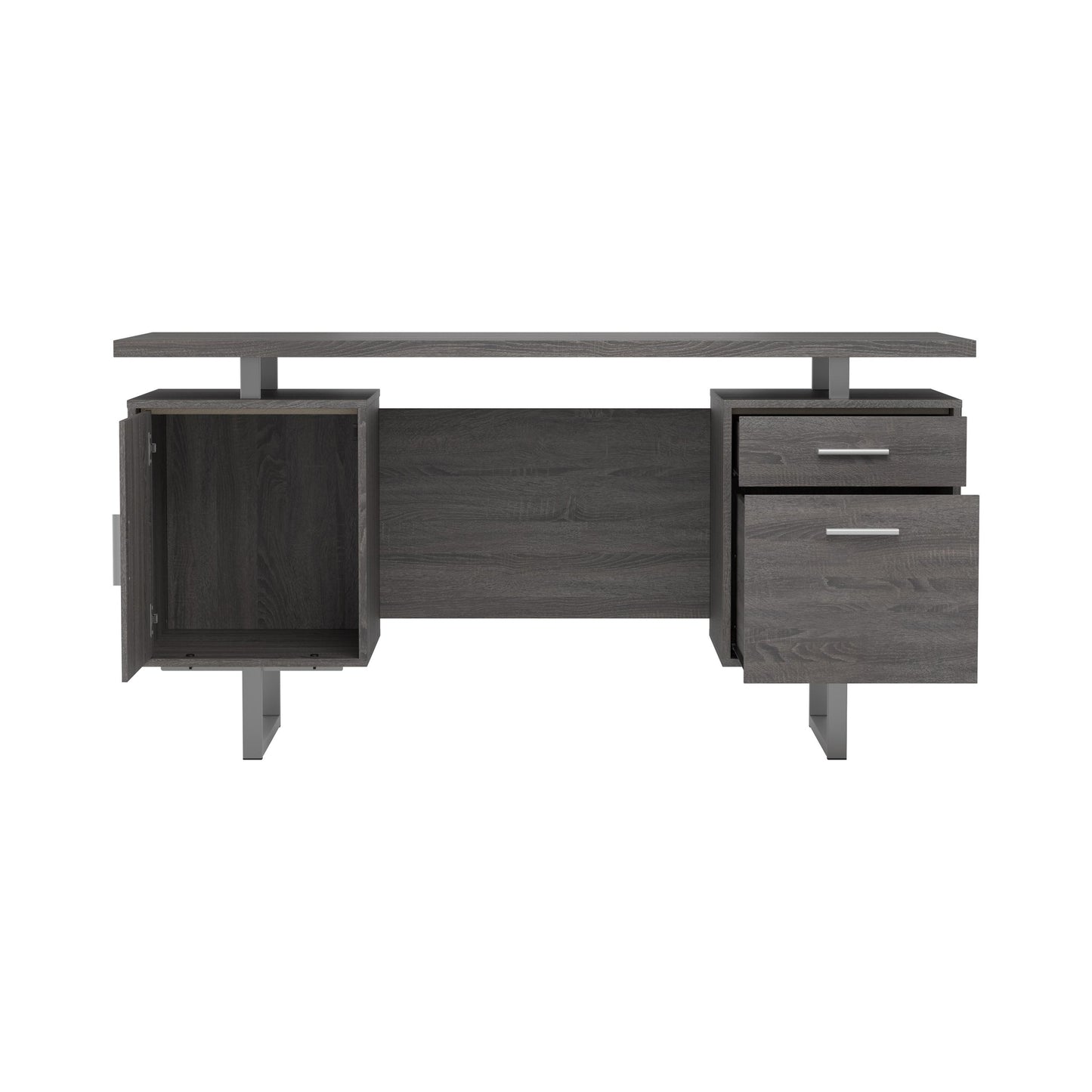 Coaster Furniture Lawtey 800521 60-inch 2-Drawer Office Computer Desk - Weathered Grey IMAGE 4