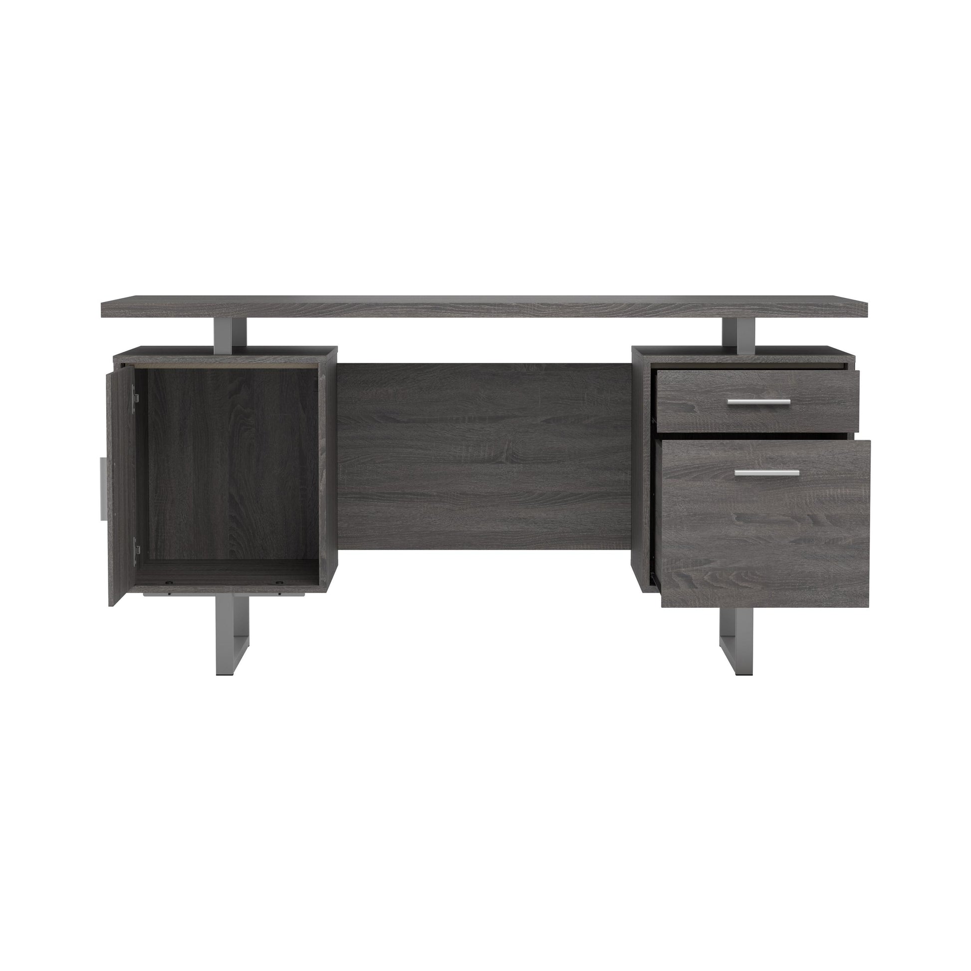 Coaster Furniture Lawtey 800521 60-inch 2-Drawer Office Computer Desk - Weathered Grey IMAGE 4