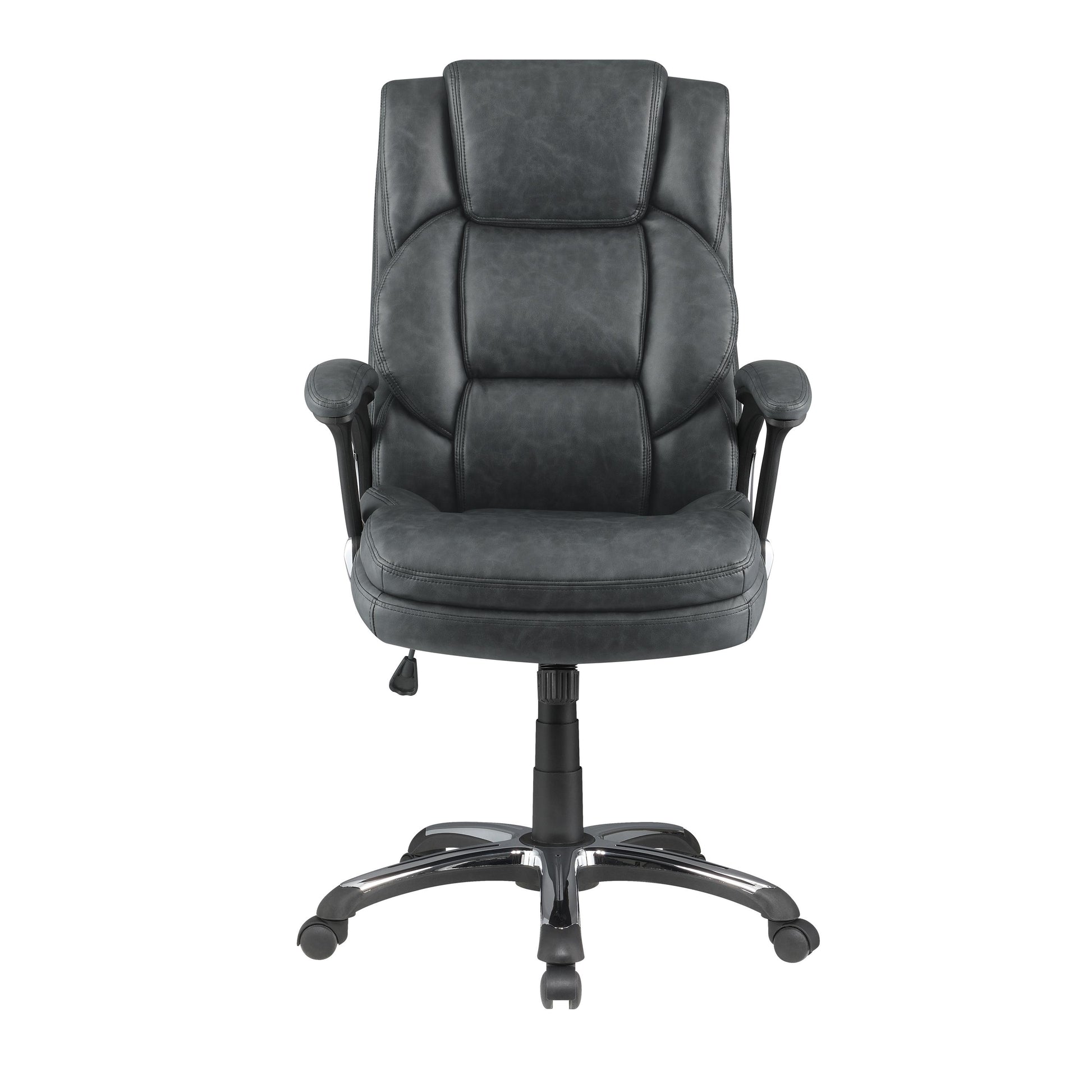 Coaster Furniture Nerris 881183 Upholstered Adjustable Home Office Desk Chair - Grey IMAGE 2