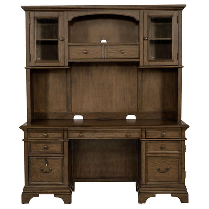  Coaster Furniture Hartshill 881283 66-inch 5-Drawer Credenza with Hutch - Burnished Oak IMAGE 3