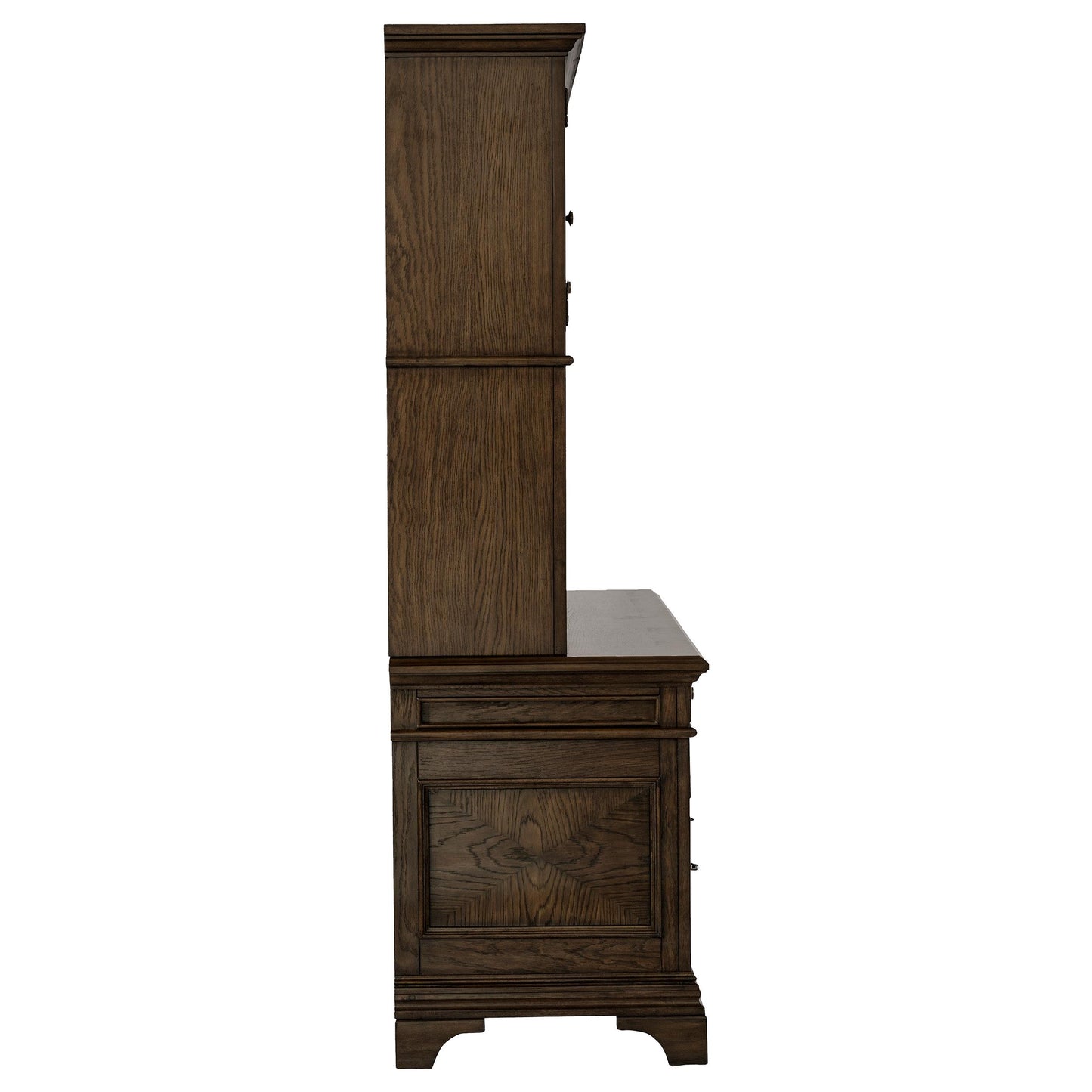  Coaster Furniture Hartshill 881283 66-inch 5-Drawer Credenza with Hutch - Burnished Oak IMAGE 7