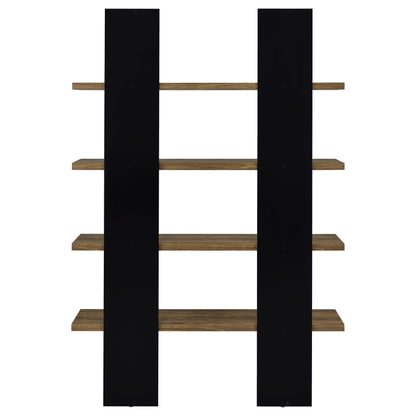 Coaster Furniture Danbrook 882036 71-inch 4-shelf Bookshelf - Black and Aged Walnut IMAGE 6