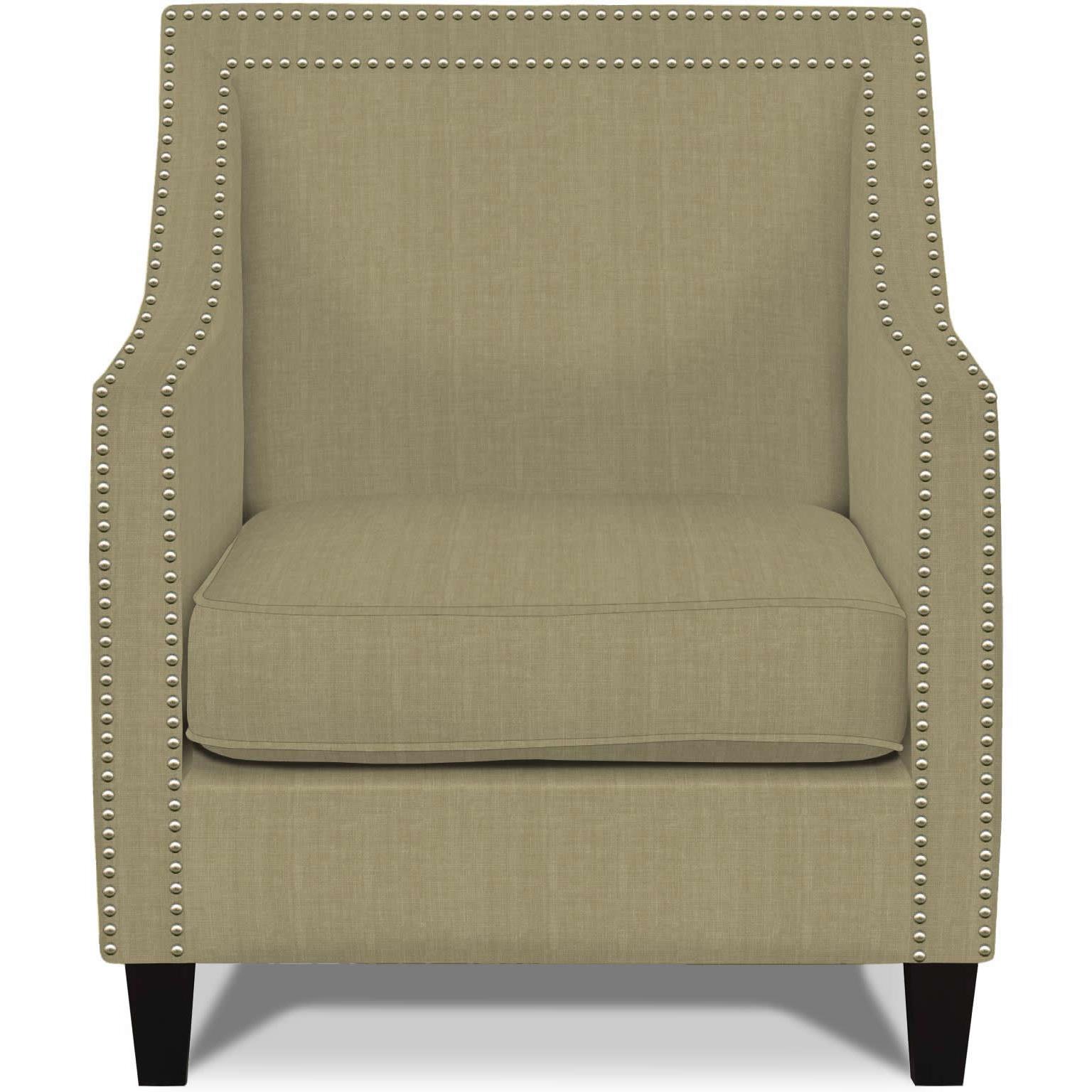 Elements International Erica UER082100CA Chair with Chrome Nails - Heirloom Natural IMAGE 1