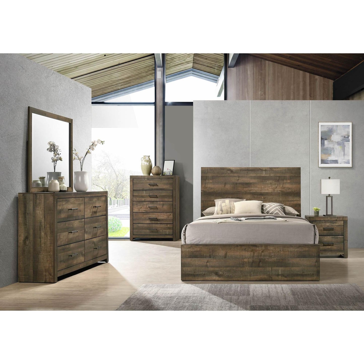 Elements International Bailey BY500KB King Panel Bed IMAGE 3