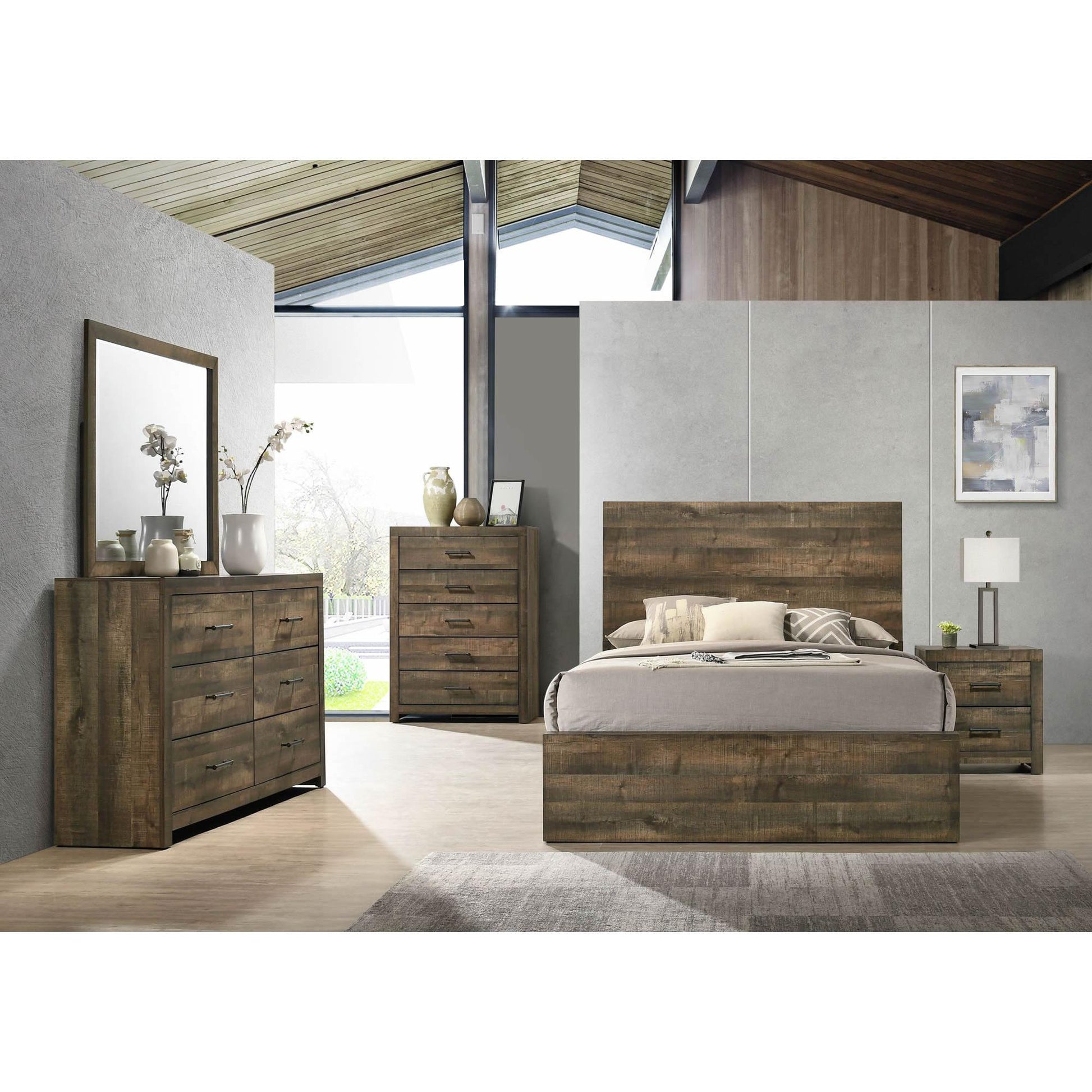 Elements International Bailey BY500KB King Panel Bed IMAGE 3