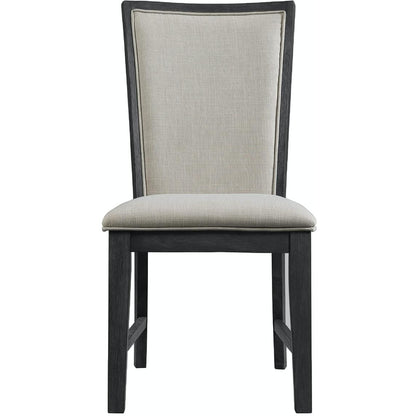  Elements International Grady DGD850SBC Slat Back Side Chair - Black IMAGE 2
