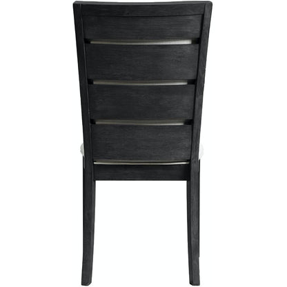  Elements International Grady DGD850SBC Slat Back Side Chair - Black IMAGE 3