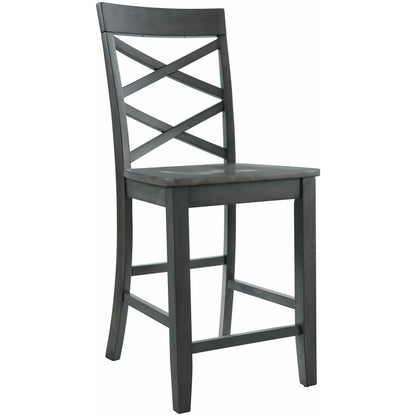  Elements International Renegade DRN3006CS 6 pc Counter Height Dining Set - Grey IMAGE 4