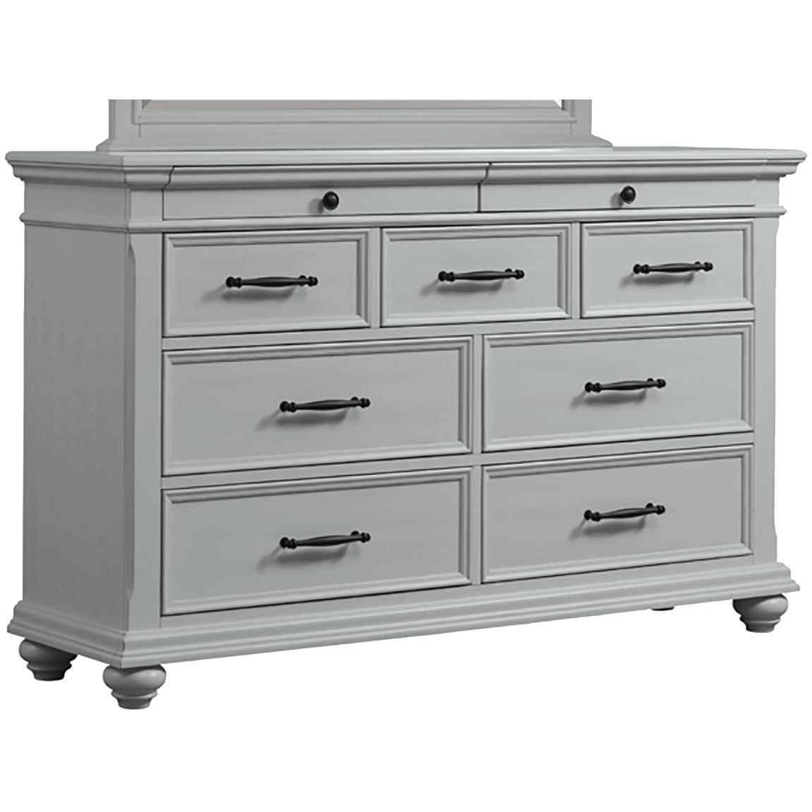 Elements International Slater SR300DR Dresser - Grey IMAGE 2