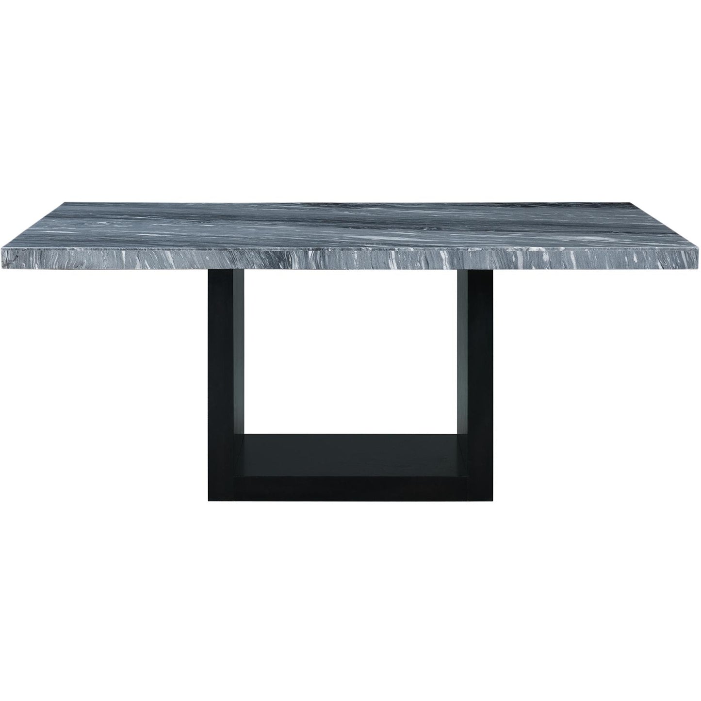  Elements International Valentino CVL400TTB Dining Table - Grey Marble IMAGE 2