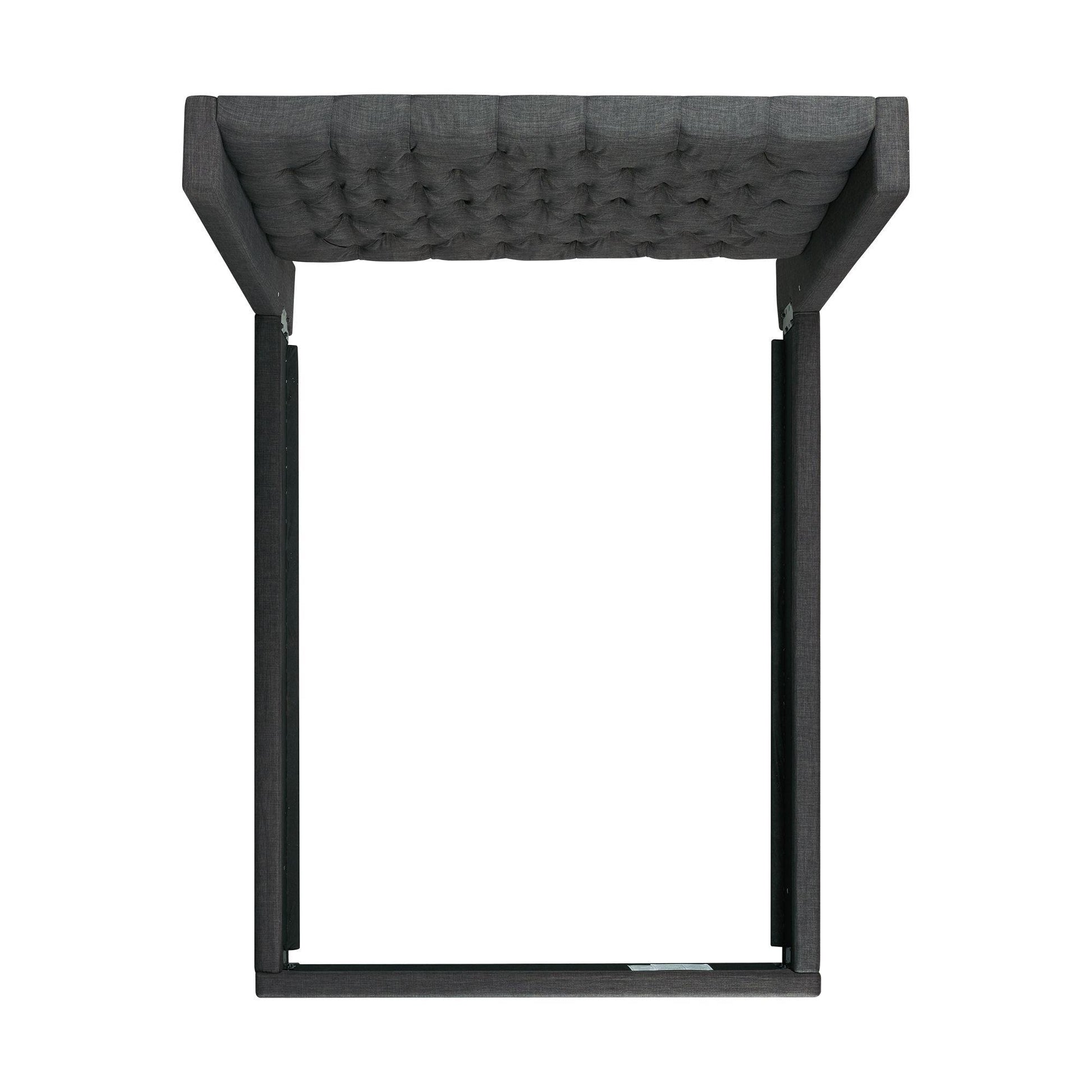 Elements International Morrow UMW090QB Queen Upholstered Bed - Charcoal IMAGE 3