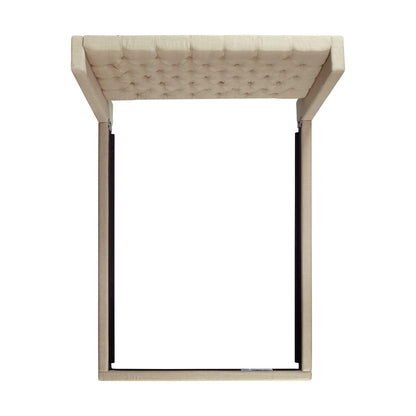 Elements International Morrow UMW082KB King Upholstered Bed - Natural IMAGE 3