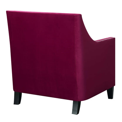  Elements International Tiffany UTF287100CA Accent Chair - Broadway Red IMAGE 3