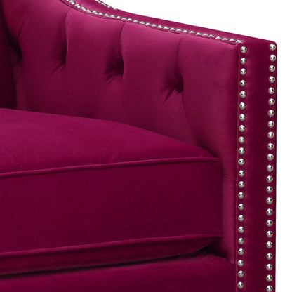  Elements International Tiffany UTF287100CA Accent Chair - Broadway Red IMAGE 6