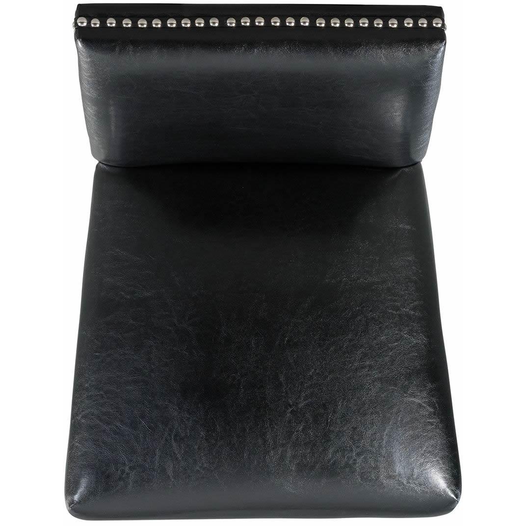  Elements International Meridian Faux Leather Counter Height Side Chair Set in Black IMAGE 5