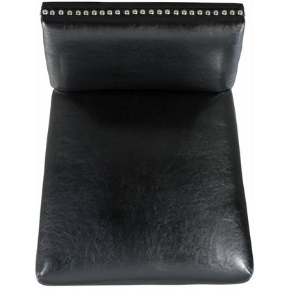  Elements International Meridian Faux Leather Counter Height Side Chair Set in Black IMAGE 5