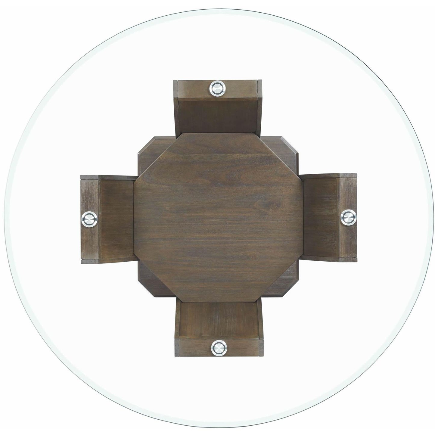  Elements International Dapper Round Counter Height Dining Table in Walnut IMAGE 3