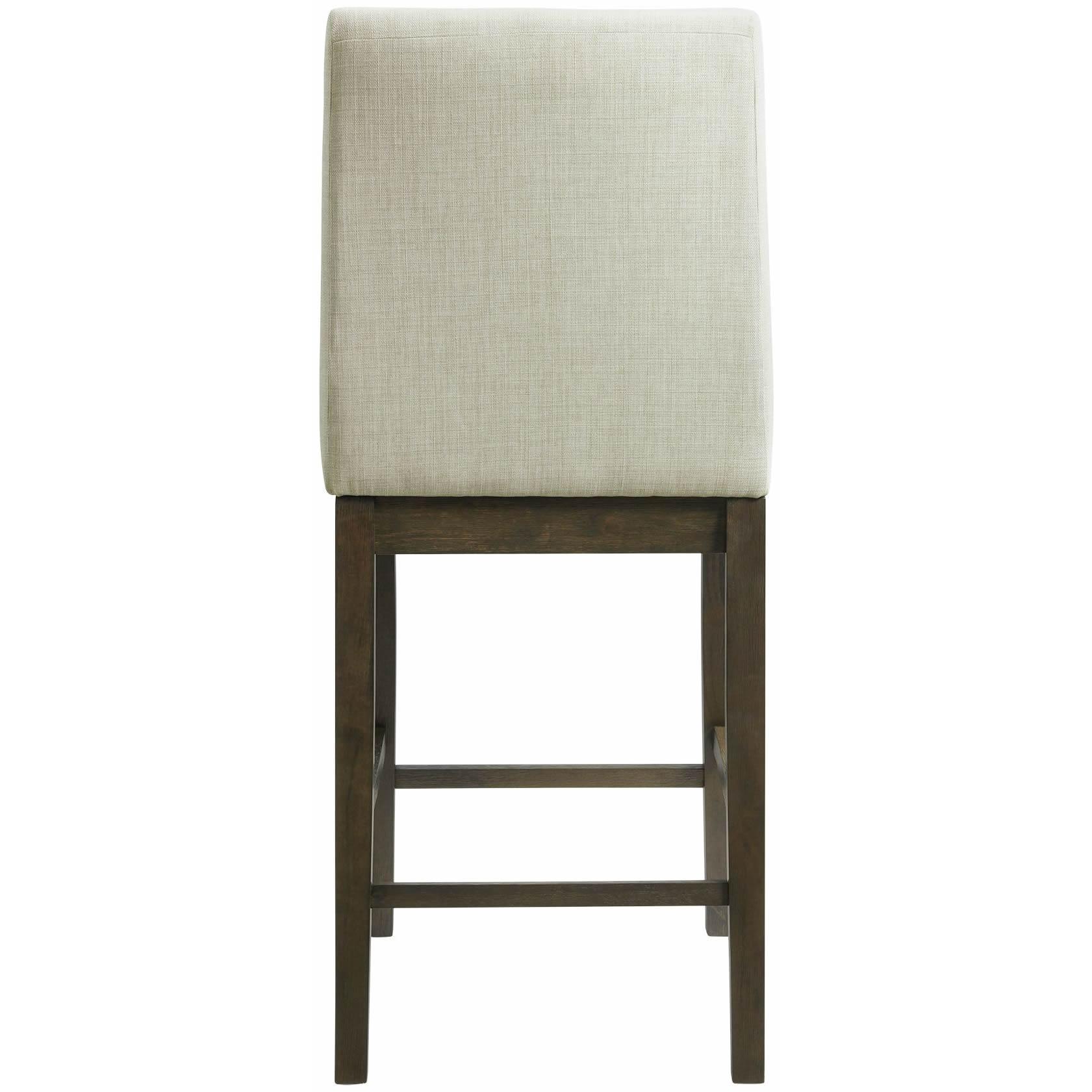  Elements International Dapper Counter Height Side Chair Set in Walnut IMAGE 3