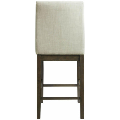  Elements International Dapper Counter Height Side Chair Set in Walnut IMAGE 3
