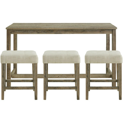 Elements International Oak Lawn Bar Table Single Pack (Table + Three Stools) IMAGE 1