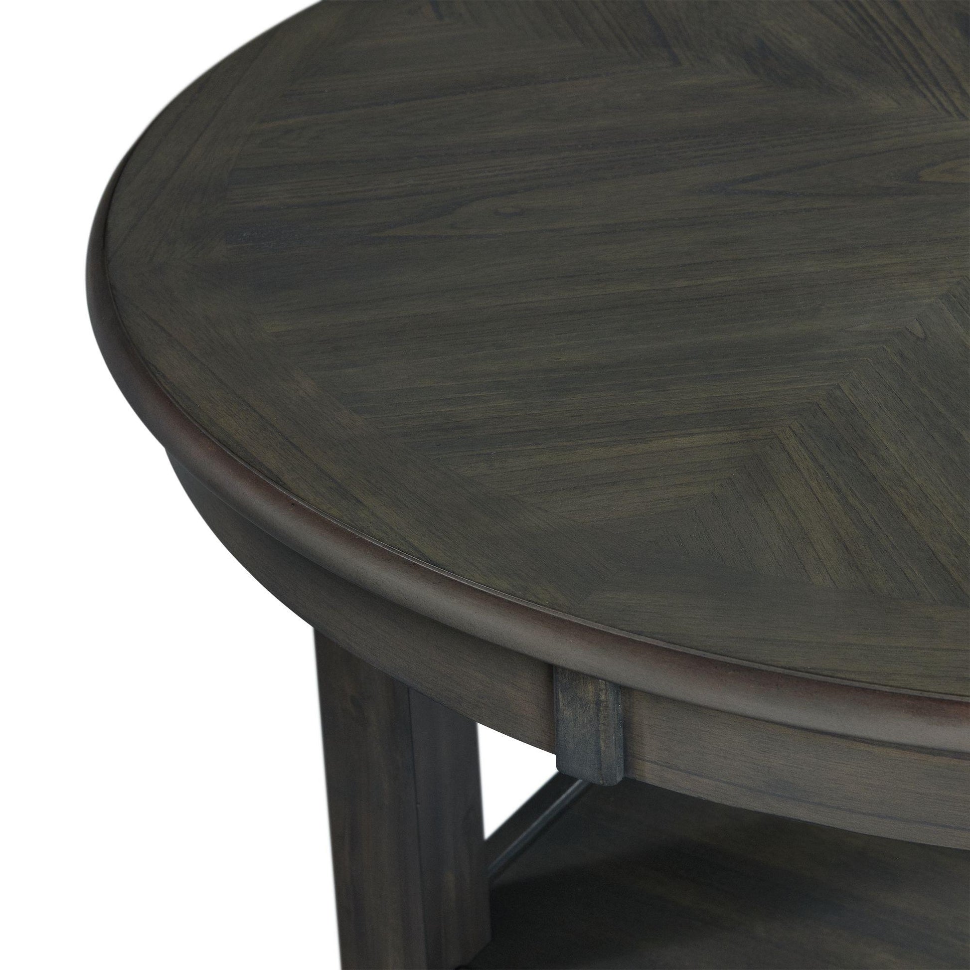  Elements International Amherst Dining Table w/Wood Leg Grey Finish IMAGE 4