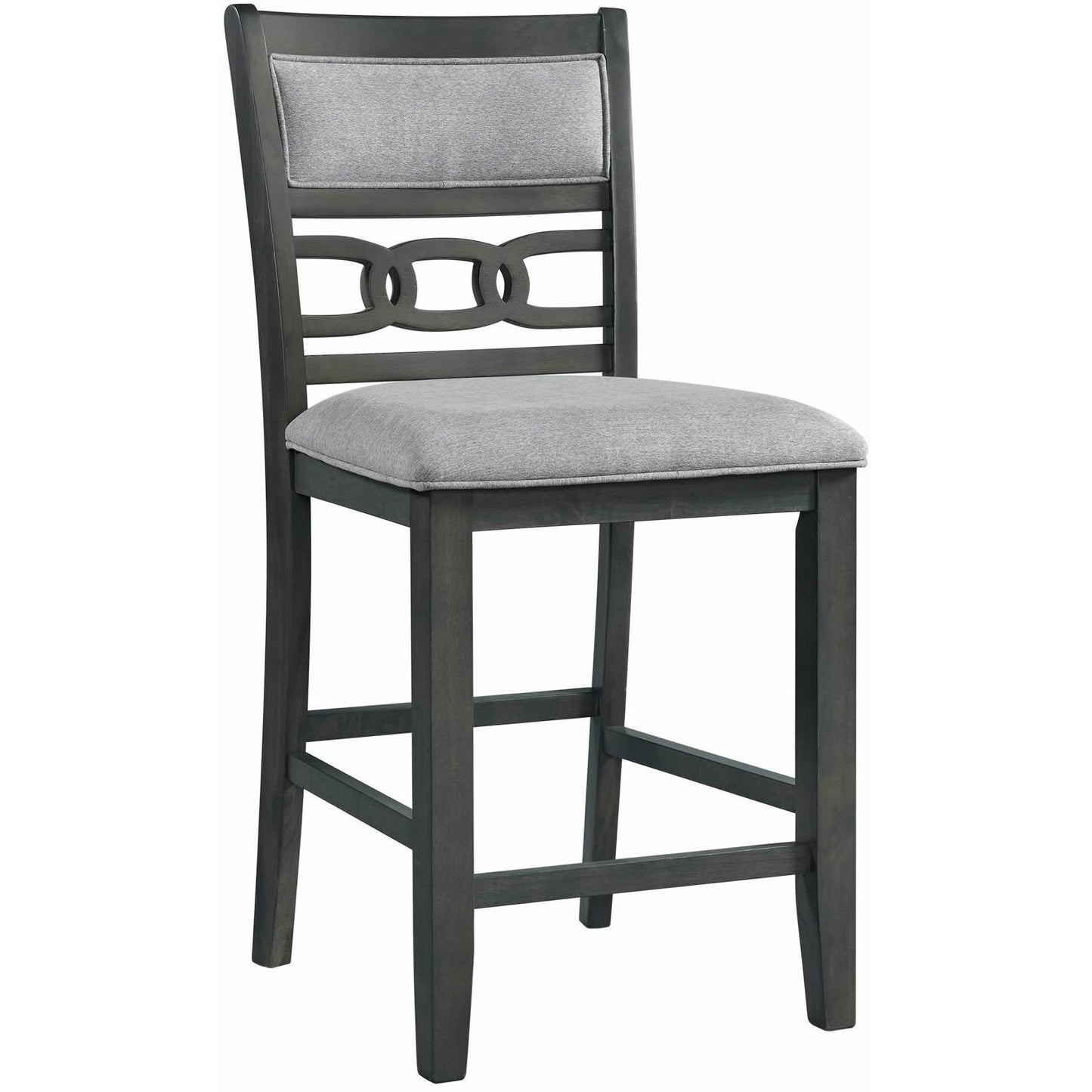  Elements International Amherst Counter Side Chair W/Fabric Cushion Grey Finish IMAGE 1