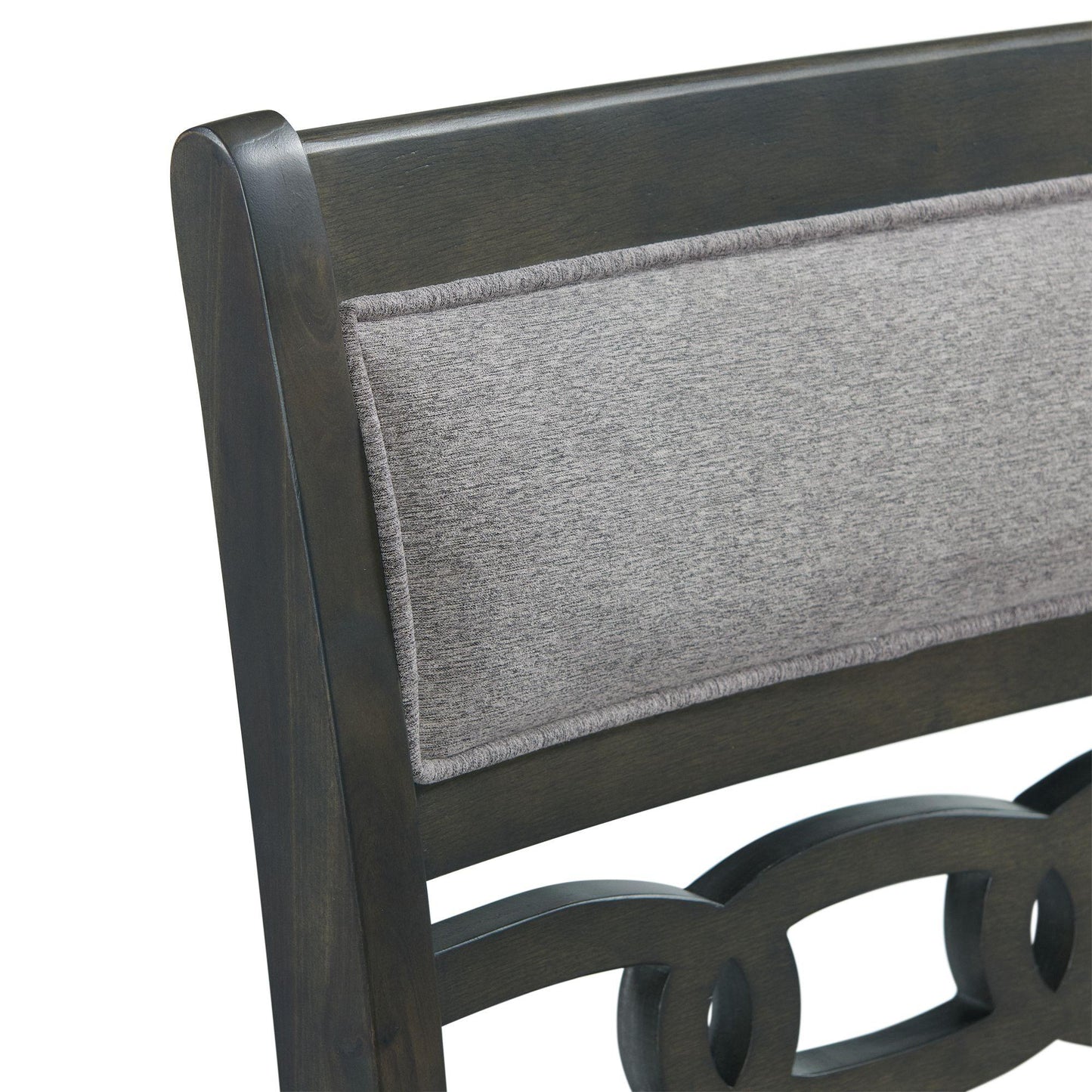  Elements International Amherst Counter Side Chair W/Fabric Cushion Grey Finish IMAGE 6