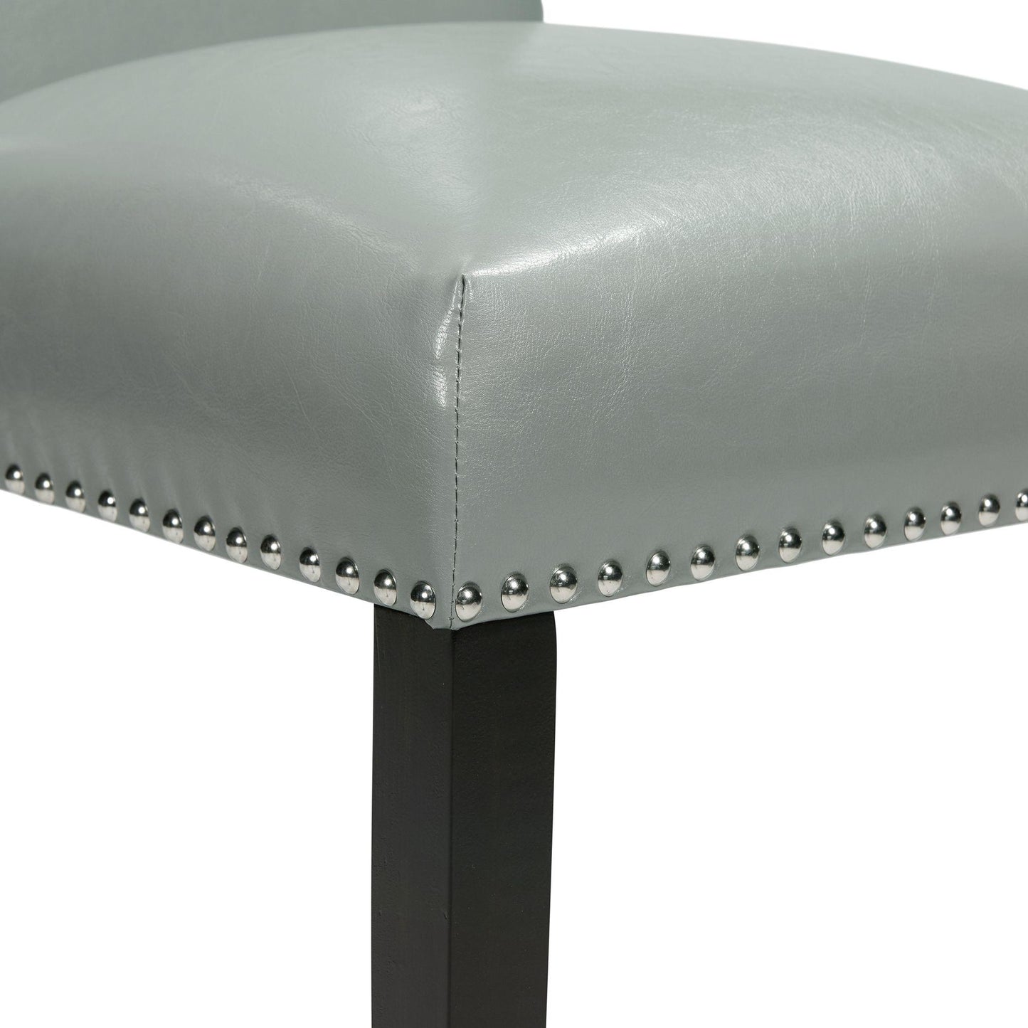  Elements International Meridian Dining Side Chair Grey IMAGE 3