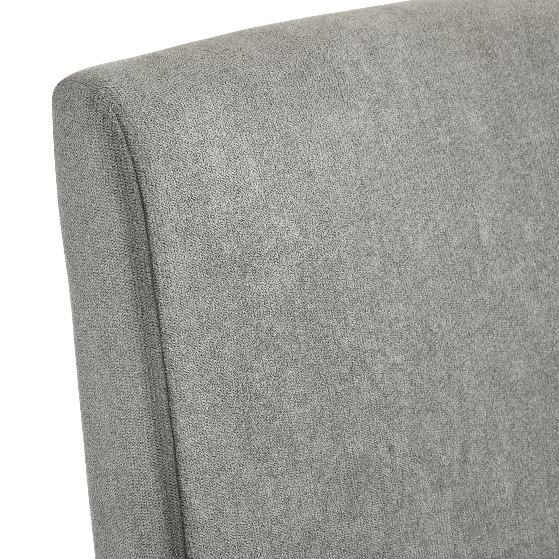  Elements International Weston Upholstery Side Chair Walnut W/Smoke fabric IMAGE 6